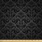 Ambesonne Dark Grey Fabric by The Yard, Black Damask and Floral Elements Oriental Antique Ornament Vintage, Decorative Satin Fabric for Home Textiles and Crafts, 1 Yards, Black Grey